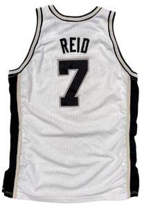 1993-94 J.R. Reid San Antonio Spurs Game-Used Home Jersey