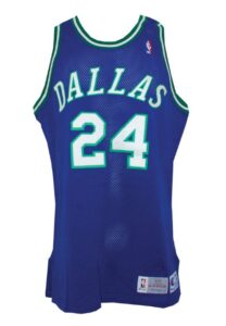 1993-94 Jim Jackson Dallas Mavericks Game-Used Road Jersey 