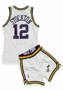 1993-94 John Stockton Utah Jazz Game-Used & Autographed Uniform