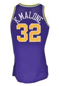 1993-94 Karl Malone Utah Jazz Game-Used Road Jersey (Great Provenance)