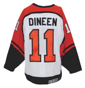 1993-94 Kevin Dineen Philadelphia Flyers Game-Used & Autographed Jersey