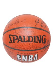 1993-94 Los Angeles Lakers Team Signed Basketball With Jerry West