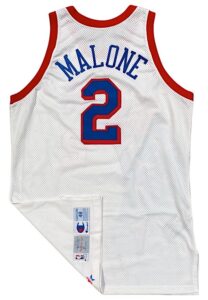 1993-94 Moses Malone Philadelphia 76ers Game-Used Home Jersey