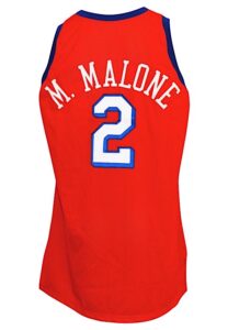 1993-94 Moses Malone Philadelphia 76ers Game-Used Road Jersey 