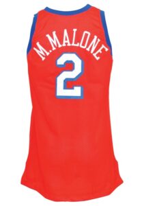 1993-94 Moses Malone Philadelphia 76ers Game-Used Road Jersey 