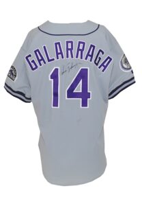 1993 Andres Galarraga Colorado Rockies Game-Used & Autographed Road Jersey with 1993-97 Game-Used Bat & Cap