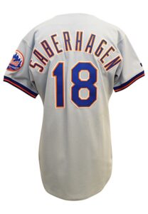 1993 Bret Saberhagen New York Mets Game-Used & Autographed Road Jersey