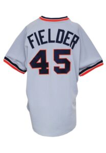 1993 Cecil Fielder Detroit Tigers Game-Used & Autographed Road Jersey