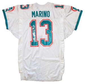 1993 Dan Marino Miami Dolphins Game-Used & Autographed Road Jersey