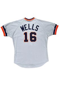 1993 David Wells Detroit Tigers Game-Used Road Jersey