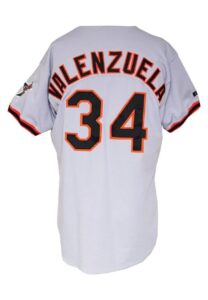 1993 Fernando Valenzuela Baltimore Orioles Game-Used Road Jersey