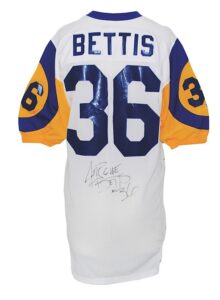 1993 Jerome Bettis Rookie Los Angeles Rams Game-Used & Autographed Road Jersey