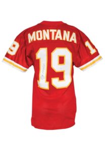 1993 Joe Montana Kansas City Chiefs Game-Used & Autographed Road Jersey