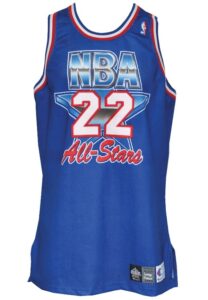 1993 Larry Nance NBA All-Star Game-Used & Autographed Eastern Conference Uniform