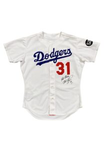 1993 Mike Piazza LA Dodgers Rookie Game-Used & Signed Home Jersey