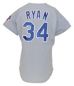 1993 Nolan Ryan Texas Rangers Game-Used & Autographed Road Jersey