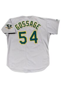 1993 Rich “Goose” Gossage Oakland A’s Game-Used & Signed Road Jersey