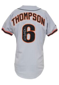 1993 Robby Thompson San Francisco Giants Game-Used & Autographed Road Jersey