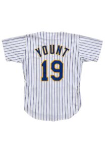 1993 Robin Yount Milwaukee Brewers Game-Used & Signed Home Jersey