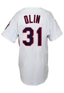 1993 Steve Olin Cleveland Indians Ceremonial Game Jersey Gifted To His Widow On Opening Day