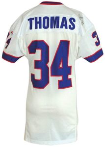 1993 Thurman Thomas Buffalo Bills Game-Used & Autographed Road Jersey