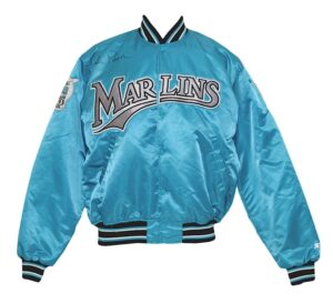 1993 Vada Pinson Florida Marlins Coaches Worn & Autographed Bullpen Jacket