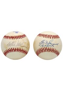 “1993 Walk Off Homer To Win World Series” & “1957 MLB Horrific Injury Incident” Dual-Signed Baseballs