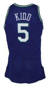 1994-1995 Jason Kidd Rookie Dallas Mavericks Game-Used Road Jersey