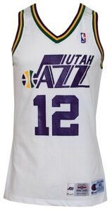 1994-1995 John Stockton Utah Jazz Game-Used Home Jersey