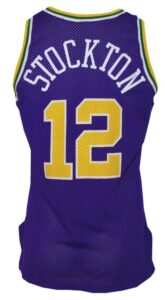 1994-1995 John Stockton Utah Jazz Game-Used Road Uniform