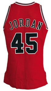 1994-1995 Michael Jordan #45 Chicago Bulls Game-Used Road Jersey