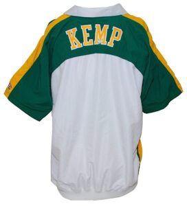 1994-1995 Shawn Kemp Seattle Supersonics Worn Home Warm-Up Uniform