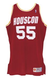 1994-1995 Zan Tabak Houston Rockets Game-Used Road Jersey