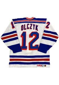 1994-95 Eddie Olczyk NY Rangers Game-Used Jersey