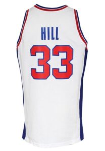 1994-95 Grant Hill Rookie Detroit Pistons Game-Used & Autographed Home Jersey (JSA • RoY Season)