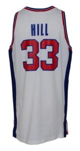 1994-95 Grant Hill Rookie Detroit Pistons Game-Used Home Jersey