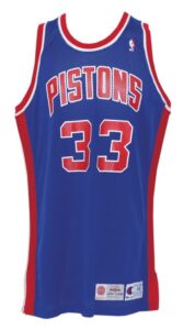 1994-95 Grant Hill Rookie Detroit Pistons Game-Used Road Uniform