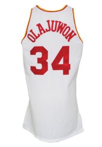 1994-95 Hakeem Olajuwon Houston Rockets Game-Used Home Jersey