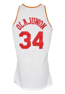 1994-95 Hakeem Olajuwon Houston Rockets Game-Used Home Uniform