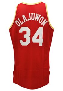 1994-95 Hakeem Olajuwon Houston Rockets Game-Used Road Jersey