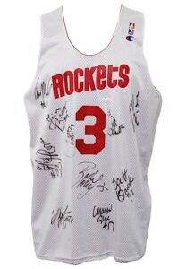 1994-95 Houston Rockets Team-Signed Reversible Practice Pinnie