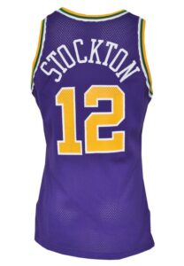 1994-95 John Stockton Utah Jazz Game-Used Road Jersey 