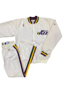 1994-95 John Stockton Utah Jazz Player Worn Warm-Up Suit