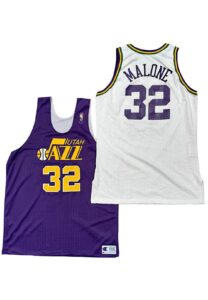 1994-95 Karl Malone Utah Jazz Game-Used Jersey & Practice Jersey