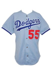 1994-95 Orel Hershiser Los Angeles Dodgers Game-Used Road Jersey