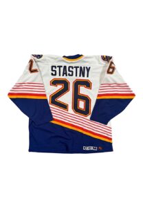 1994-95 Peter Stastny St. Louis Blues NHL Playoffs Game-Used Jersey