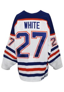 1994-95 Peter White Edmonton Oilers Game-Used Home Jersey