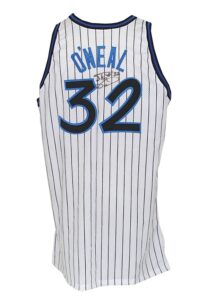 1994-95 Shaquille O’Neal Orlando Magic Game-Used & Autographed Home Jersey (Great Provenance) (JSA)