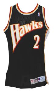 1994-95 Stacey Augmon Atlanta Hawks Game-Used Road Alternate Uniform