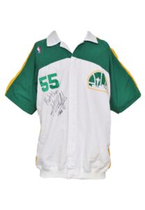 1994-95 Steve Scheffler Seattle SuperSonics Worn & Autographed Warm-Up Jacket